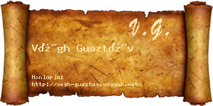 Végh Gusztáv névjegykártya