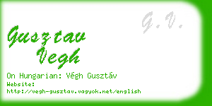 gusztav vegh business card